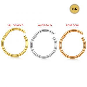 14K Gold Classic Hinged Segment Clicker Ring