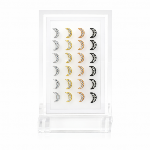 24pcs G23 Titanium Crescent Moon Labret Display Kit-Assorted Colors
