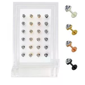 thumbnail image 2 of Autiga Tragus Helix Cartilage Ear Piercing Plug - Surgical Steel (Silver/Gold/Black) 2 of 4
