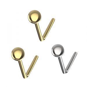 316L Surgical Steel Ball Top L-Bend Nose Stud