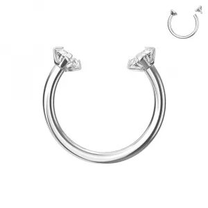 316L Surgical Steel Circular Barbell with CZ End