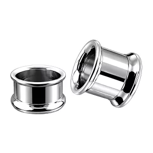 316L Surgical Steel Internally Threaded Ear Flesh Tunnel