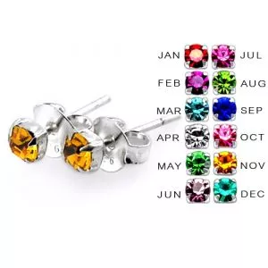 3MM Claw Set Birthstone Earring
