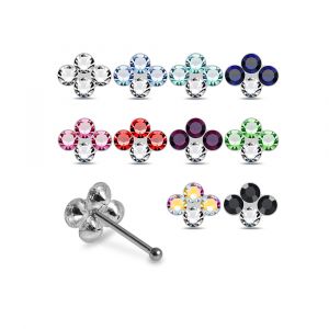 925 Silver Jeweled Crown Nose stud