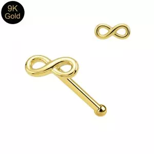9K Gold Ball End Infinity Nose stud