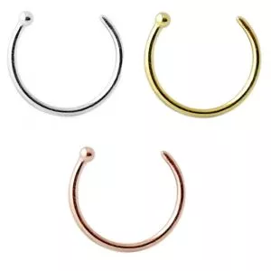 9K Gold  Hoop Nose Ring - Open Type