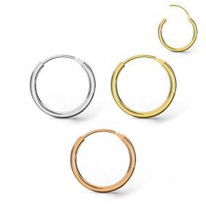 14K Gold Segment Hinged Hoop Ring for Nose and Ear