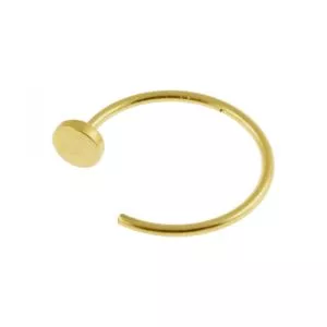 9K Gold Flat End Open Hoop Nose Ring