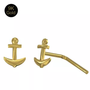 9K Gold L-Bend Anchor Nose stud