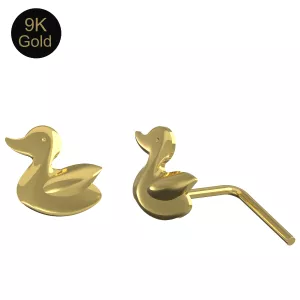 9K Gold L-Bend Duck Nose stud