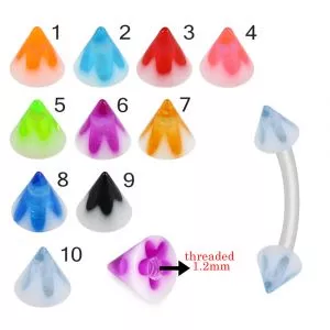 Bio Flex Eyebrow Banana With Flower on White UV Cones