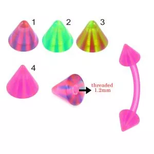 Bio Flex Eyebrow Banana With Multi Stripe Fancy UV Cones