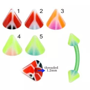 Bio Flex Eyebrow Banana With Twin Peace Sign UV Cones