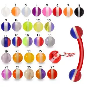 Bio Flex Eyebrow Banana With UV Stripe Balls