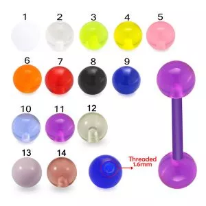 UV Tongue Barbell with UV balls