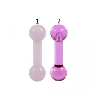 UV-Acrylic 4G Heavy Gauge Straight Barbell Piercing