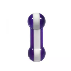 UV-Acrylic Triple Line Heavy Gauge 0G Straight Barbell Piercing