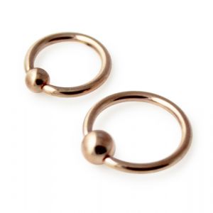Rose Gold PVD Over 316L Surgical steel BCR Ring