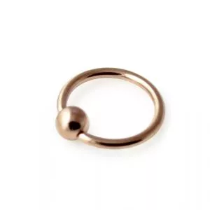 Rose Gold PVD Over 316L Surgical steel BCR Ring