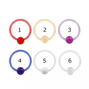 UV-Acrylic Heavy Gauge 10G Captive Bead Ring