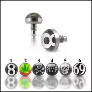 3mm Logo Dermal piercing Tops