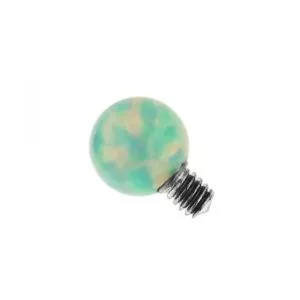 G23 Grade Titanium Threaded Opal Ball Tops for Internal Madonna Labrets