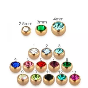 Rose Gold Anodized Stone Balls