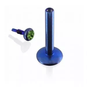 Blue Anodized Madonna Labret