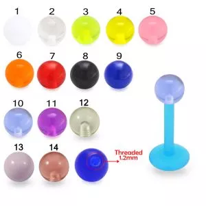 UV Labret With UV Fancy Balls