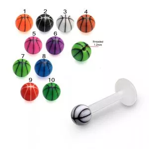 Bio Flex Labret With Basketball Print UV Balls