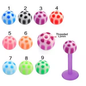 Bio Flex Labret With Volleyball Pattern UV Balls