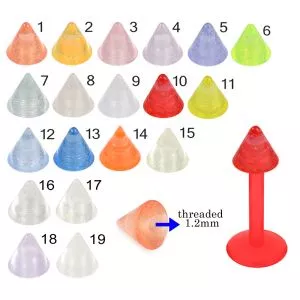 Bio Flex Labret With Faded Color UV Cone