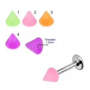 SS Labret with UV Fancy Faded Color Cone