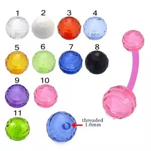 Bio Flex Banana Belly Bar With Disco UV Balls