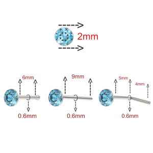 Single Stone Jeweled 925 Sterling Silver Nose Pin