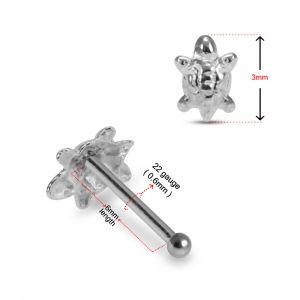 Tiny Turtle 925 Sterling Silver Dainty Nose Stud