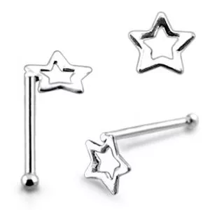 Radiate Beauty Hollow Star 925 Sterling Silver Nose Stud
