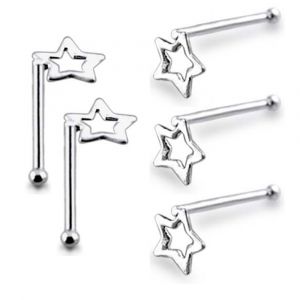 Radiate Beauty Hollow Star 925 Sterling Silver Nose Stud