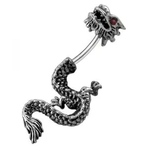 Red Eye Dragon banana navel Ring bell
