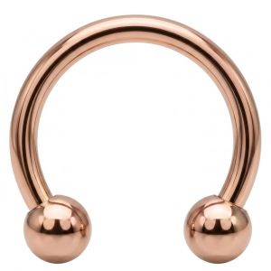 Rose Gold PVD Over 316L Surgical steel Horseshoe piercing