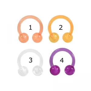 UV-Acrylic 18Gauge Heavy Gauge Circular Barbell Ring Piercing