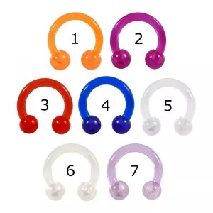 UV-Acrylic 10G Circular Barbell Ring Heavy Gauge piercing