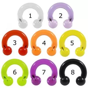 UV-Acrylic 2G Heavy Gauge Circular Barbell Ring 