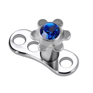 Jeweled Flower Top Dermal Anchors