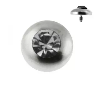 Bezel Set Jeweled Dermal Anchor Tops
