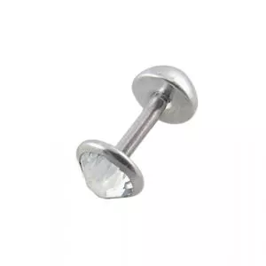 316L Surgical Steel Red Jeweled Fake Ear plug