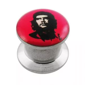 Internally threaded Cheguvera Logo Ear Flesh Tunnel