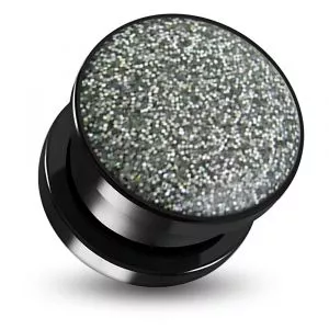 UV Glitter Ear Flesh Tunnel 3 to 24mm