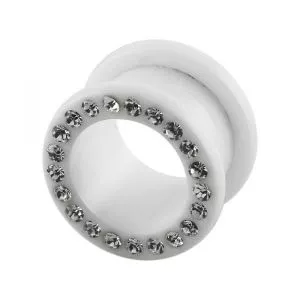 UV Multi Stones Ear Flesh Tunnel