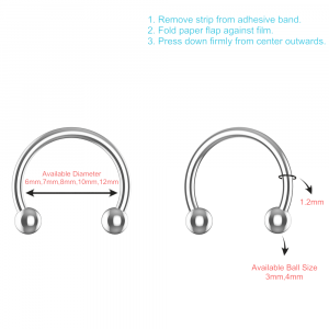 EO Gas Sterilized 316L Surgical Steel Circular Barbells